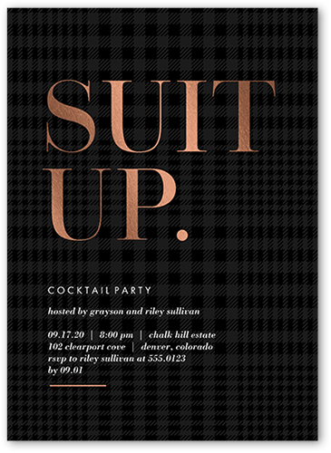 Fancy Up Party Invitation, Beige, 5x7 Flat, Matte, Signature Smooth Cardstock, Square, Tan