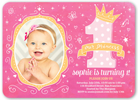 princess doodles birthday invitation 5x7 flat