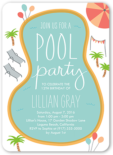 Invitations Pool Party 1