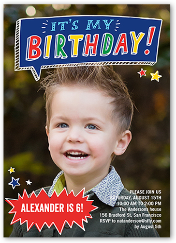 1 Year Old Birthday Invitation Card Sample