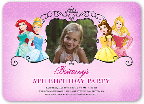 Disney Princess Sample Birthday Invitations 2