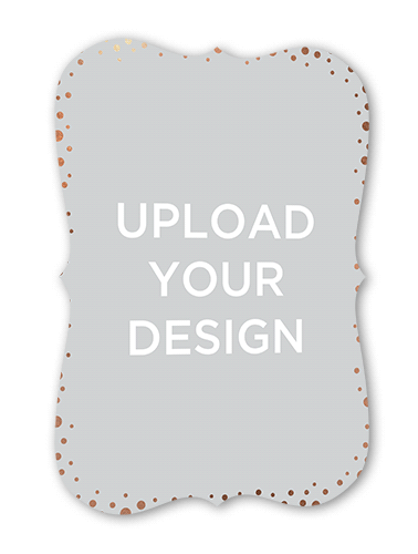 Upload Your Own Confetti Birthday Invitation, Rosegold Foil, Matte, Signature Smooth Cardstock, Bracket