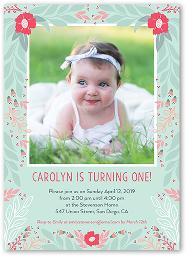 1st birthday frame girl