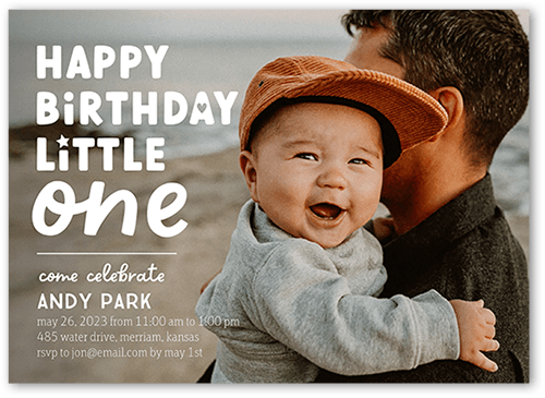 Loveliest Little One Birthday Invitation, White, none, 5x7 Flat, Matte, Signature Smooth Cardstock, Square