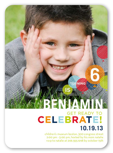 stamps book size Him  Shutterfly Invitations 5x7 Boy Celebrate  Birthday