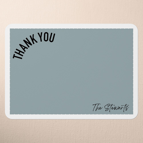 Bold Brews Thank You Card, Gray, 5x7 Flat, Standard Smooth Cardstock, Rounded