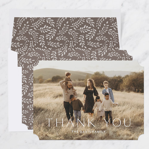 Classy Gratitude 5x7 Stationery Card by Yours Truly | Shutterfly