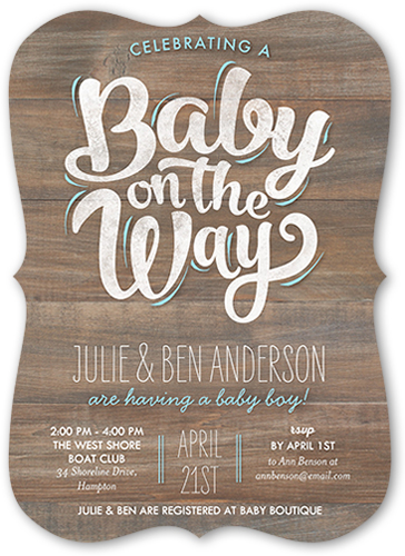 baby shower q invitations templates to Shutterfly Card   What Baby a Shower Write in