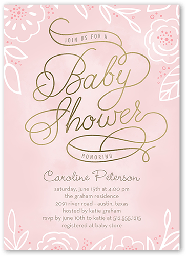 Delicate Florescence Baby Shower Invitation