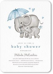 baby boy elephant baby shower invitations