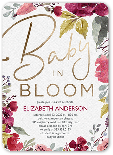 baby in bloom 5x7 stationery card by Éclair paper company  shutterfly