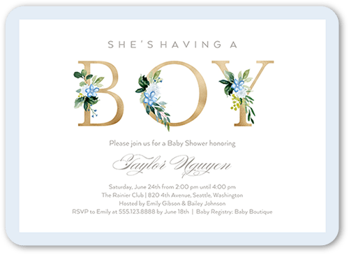 shutterfly baby boy shower invitations