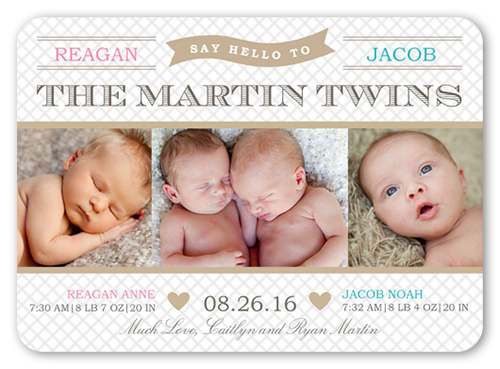 twin baby announcement