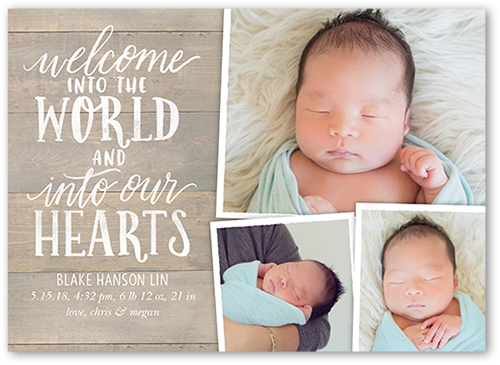 rustic baby announcements