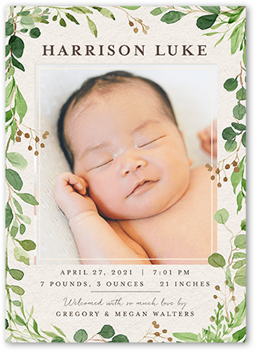 baby announcement stationery