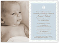 seraphic dots slate baptism invitation 5x7 flat