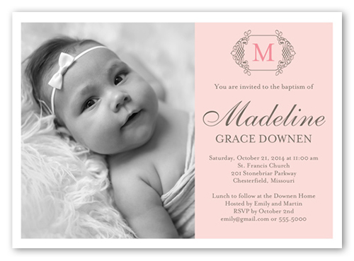 baby baptism invitation cards