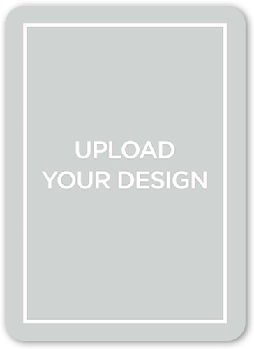 Upload Your Own Design Graduation Announcement, White, Pearl Shimmer Cardstock, Rounded