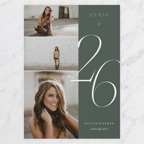 Embellished Year Graduation Announcement, Beige, 5x7 Flat, 100% Recycled Cardstock , Square, Quarry