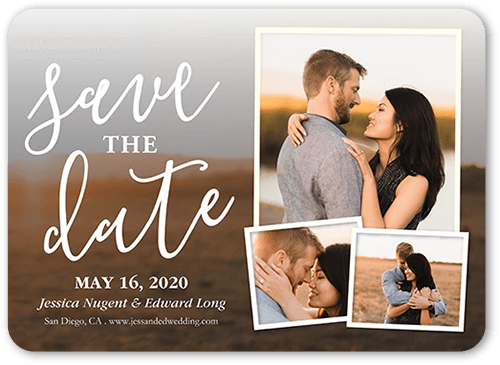 Forever Photo Save The Date, White, 5x7 Flat, Standard Smooth Cardstock, Rounded