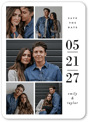 Making Many Memories Save The Date, White, 5x7 Flat, Matte, Signature Smooth Cardstock, Rounded