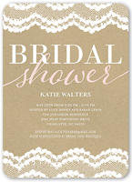 craft and lace bridal shower invitation 5x7 flat