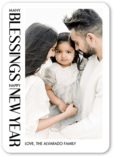 Edgy Messages Holiday Card, White, none, 5x7 Flat, Religious, 100% Recycled Cardstock , Rounded