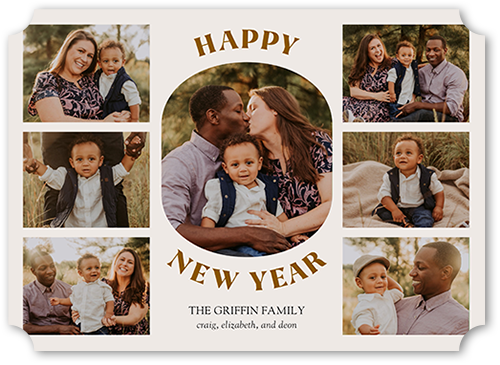 Picture Perfect Season Holiday Card, Beige, 5x7 Flat, New Year, Pearl Shimmer Cardstock, Ticket