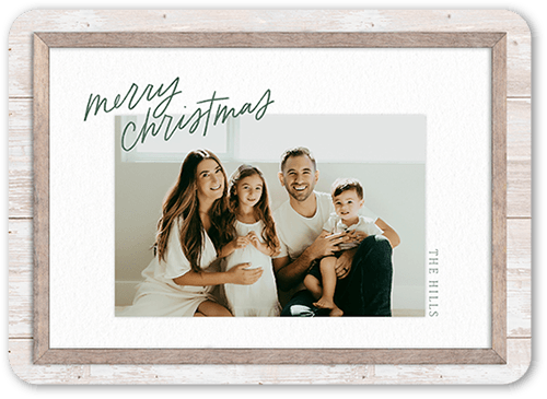 Handwritten Holiday Card, Grey, 5x7 Flat, Christmas, Standard Smooth Cardstock, Rounded