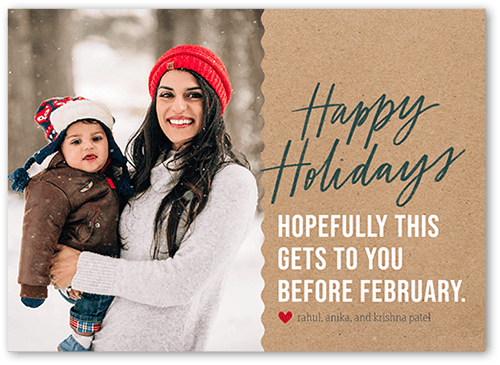 Funny Frame Holiday Card, Beige, 5x7 Flat, Holiday, Standard Smooth Cardstock, Square, Tan