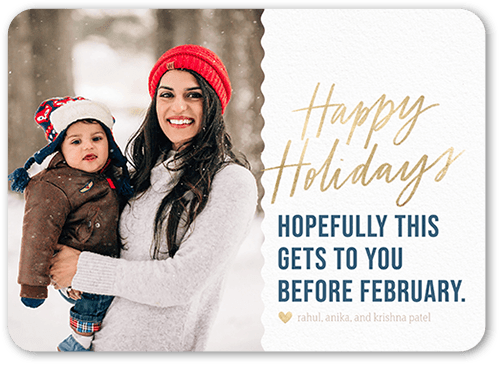 Funny Frame Holiday Card, White, 5x7 Flat, Holiday, Standard Smooth Cardstock, Rounded