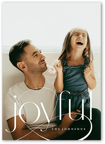 Elegant Swirl Holiday Card, White, 5x7 Flat, Holiday, Standard Smooth Cardstock, Square, White