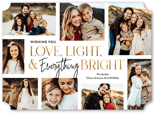 Everything Bright Holiday Card, White, 5x7 Flat, Holiday, Matte, Signature Smooth Cardstock, Ticket, White