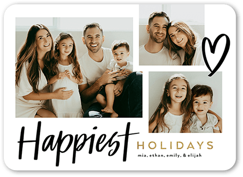 Simple Handwritten Love Holiday Card, Rounded Corners