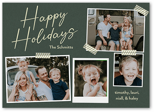 Vision Board Holiday Card, Green, 5x7, Holiday, Standard Smooth Cardstock, Square