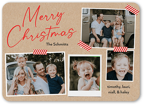 Vision Board Holiday Card, Beige, 5x7 Flat, Christmas, Matte, Signature Smooth Cardstock, Rounded