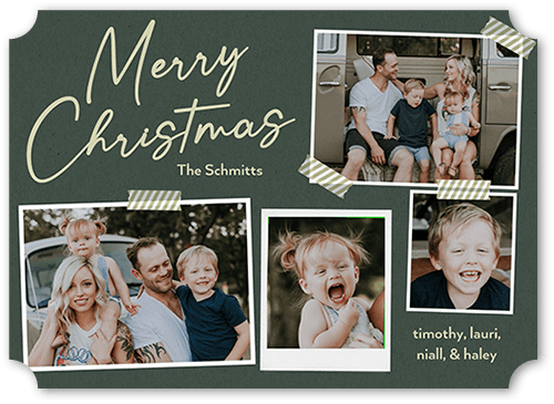 Vision Board Holiday Card, Green, 5x7 Flat, Christmas, Matte, Signature Smooth Cardstock, Ticket
