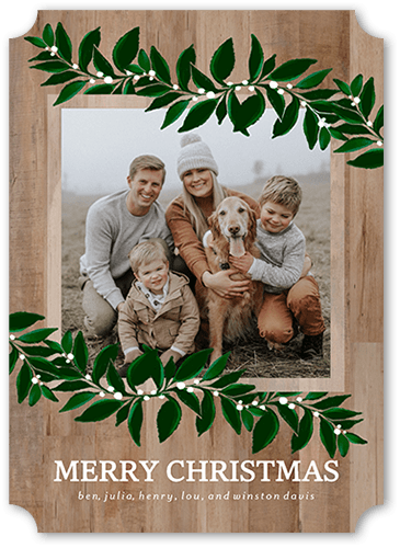 Customizable Spirit Holiday Card, Beige, 5x7 Flat, Christmas, Matte, Signature Smooth Cardstock, Ticket