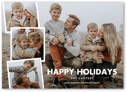 Joyful Holiday Collage Holiday Card, White, 5x7 Flat, Write Your Own Greeting, Matte, Signature Smooth Cardstock, Square