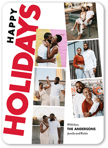 Fun Filmstrips Holiday Card, White, 5x7 Flat, Holiday, Standard Smooth Cardstock, Rounded