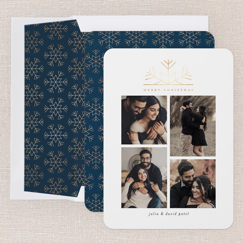 Modern Snowflake Gallery 5x7 Stationery Card by Yours Truly | Shutterfly