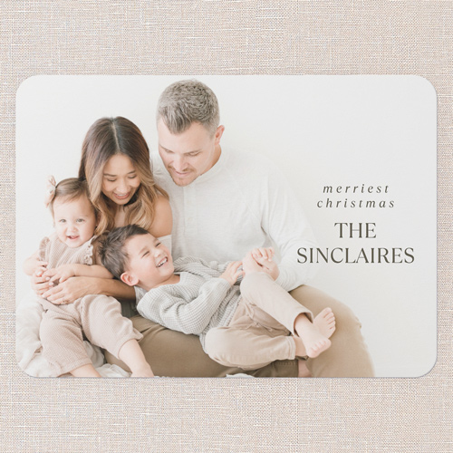 Delicate Charm Holiday Card, Grey, 5x7 Flat, Write Your Own, Standard Smooth Cardstock, Rounded, Chinchilla