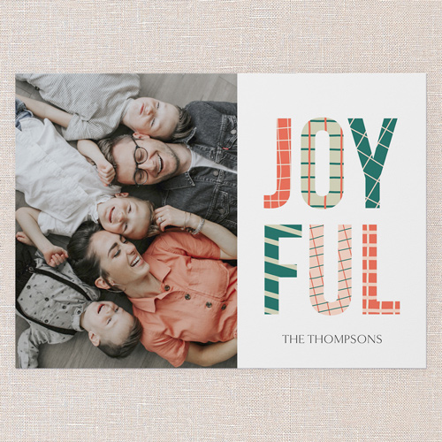 Fun Plaid Holiday Card, White, 5x7 Flat, Holiday, Matte, Signature Smooth Cardstock, Square, White