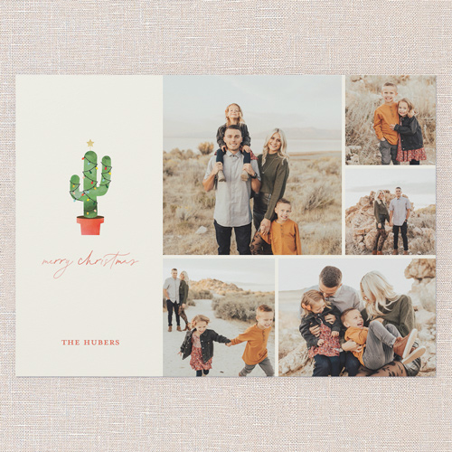 Desert Icons Holiday Card, Beige, 5x7 Flat, Christmas, Pearl Shimmer Cardstock, Square, Cream