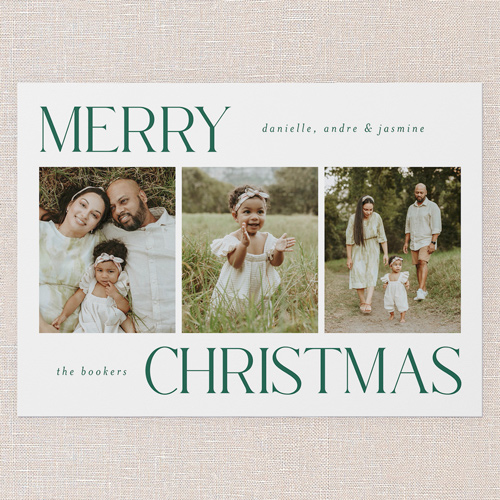 Simplistic Style Holiday Card, White, 5x7 Flat, Christmas, Standard Smooth Cardstock, Square, White