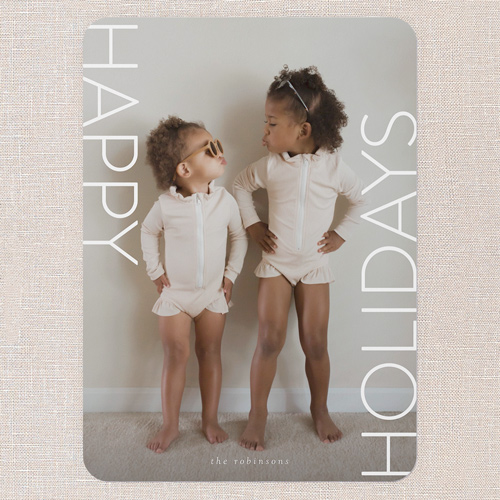 Modern Holiday Charm Holiday Card, White, 5x7 Flat, Holiday, Standard Smooth Cardstock, Rounded, White