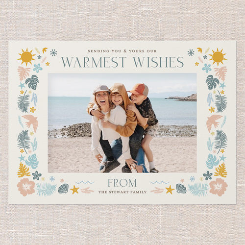 Tropical Times Holiday Card, Pink, 5x7 Flat, Holiday, Matte, Signature Smooth Cardstock, Square