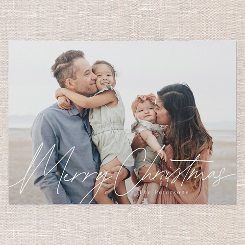 Proud Penmanship Holiday Card, White, 5x7 Flat, Christmas, Standard Smooth Cardstock, Square, White