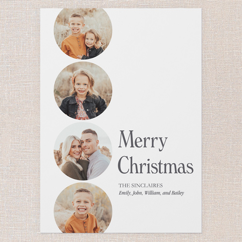 Holiday Harmony Holiday Card, White, 5x7 Flat, Christmas, Pearl Shimmer Cardstock, Square, White