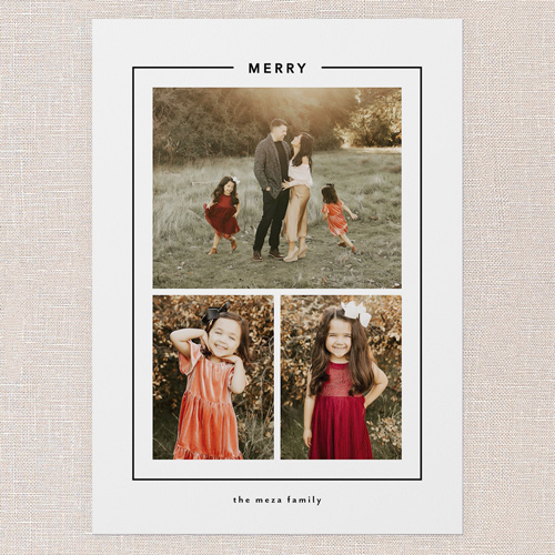 Surrounded Sentiment Holiday Card, White, 5x7 Flat, Christmas, Matte, Signature Smooth Cardstock, Square, White